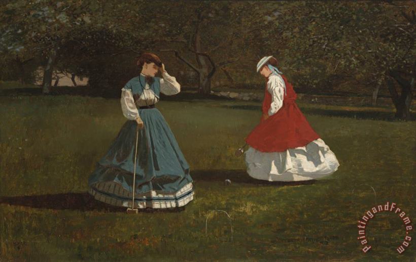 A Game of Croquet painting - Winslow Homer A Game of Croquet Art Print