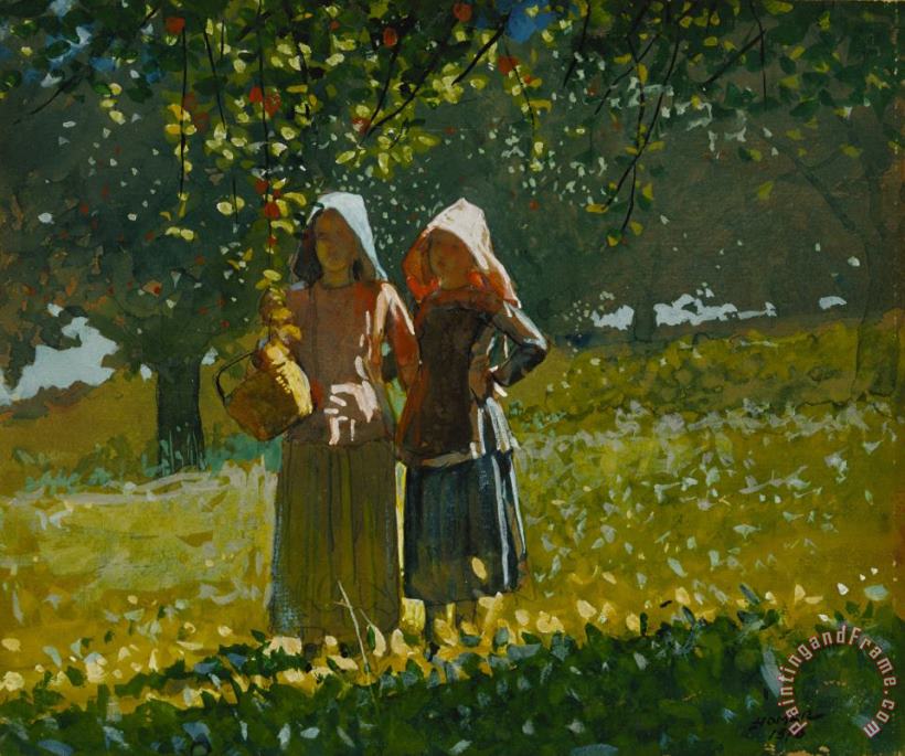 Apple Picking painting - Winslow Homer Apple Picking Art Print