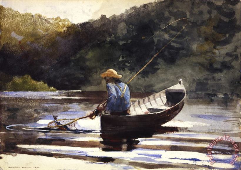 Boy Fishing painting - Winslow Homer Boy Fishing Art Print