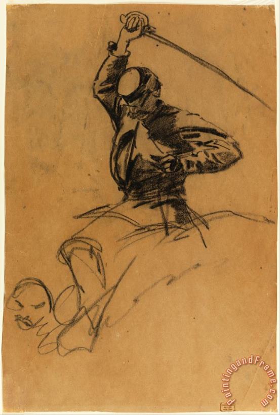 Winslow Homer Cavalry Soldier with Sword on Horseback Art Print