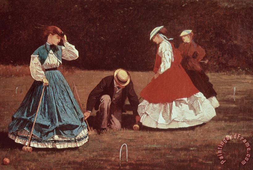 Croquet Scene painting - Winslow Homer Croquet Scene Art Print
