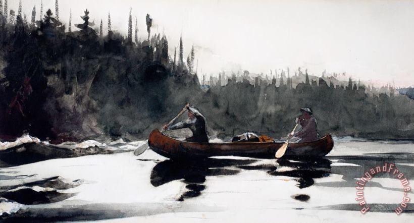 Winslow Homer Guides Shooting Rapids Art Print
