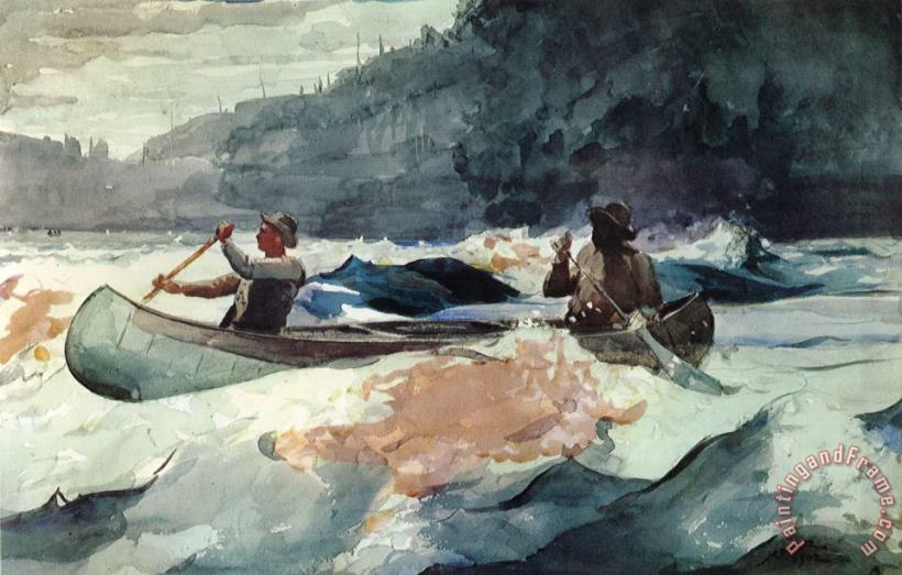 Winslow Homer Shooting The Rapids Art Print