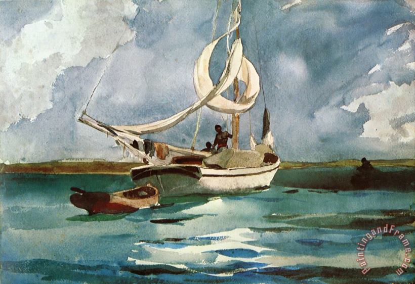 Sloop, Bermuda painting - Winslow Homer Sloop, Bermuda Art Print