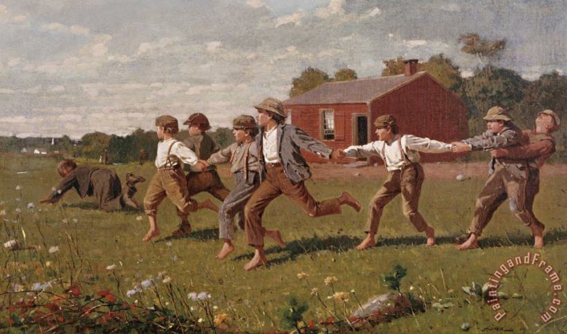 Winslow Homer Snap The Whip Art Painting