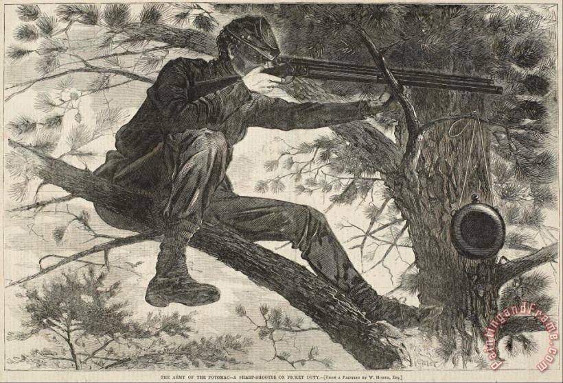 Winslow Homer The Army of The Potomac a Sharp Shooter on Picket Duty Art Painting