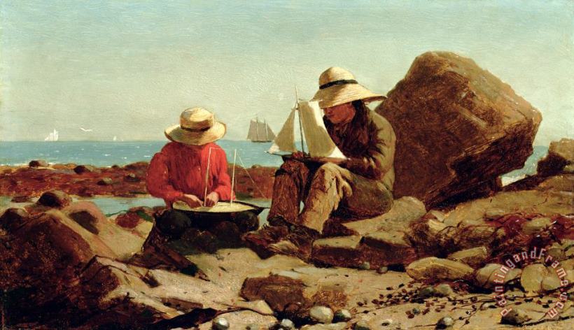 The Boat Builders painting - Winslow Homer The Boat Builders Art Print