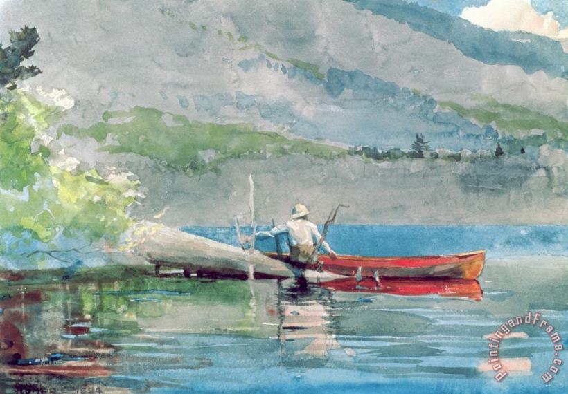Winslow Homer The Red Canoe Art Painting