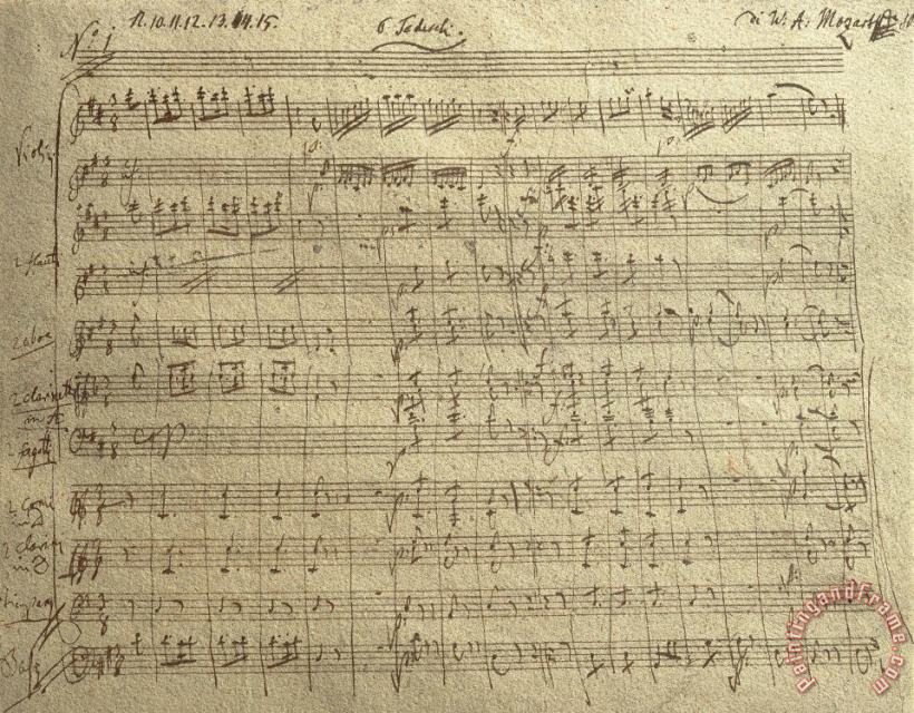 Wolfgang Amadeus Mozart Czech Republic Prague Symphony No. 38 In D Major Called Prague Symphony Art Print