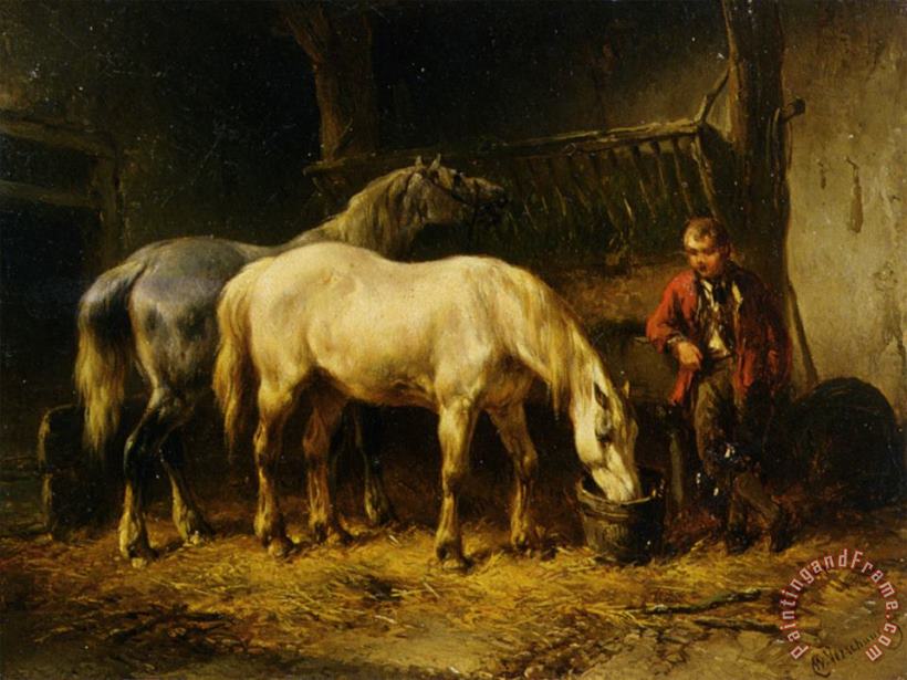 Wouter Verschuur Feeding The Horses Art Print