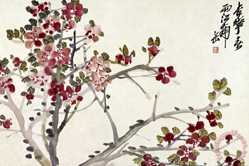 Wu Changshi Flowers Art Print