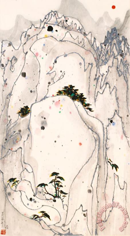 Wu Guanzhong Abstract Landscape, 1987 Art Painting
