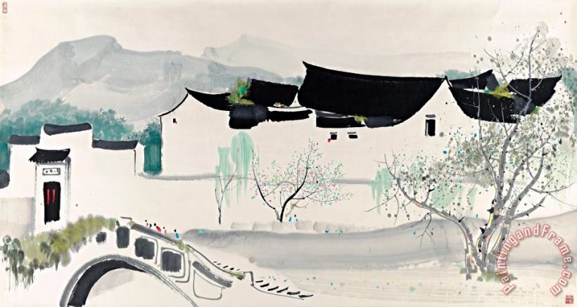 Wu Guanzhong One Fine Day Art Painting
