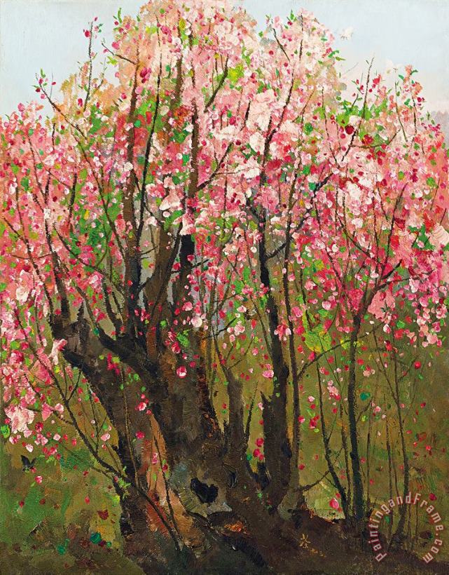 Plum Blossoms, 1973 painting - Wu Guanzhong Plum Blossoms, 1973 Art Print