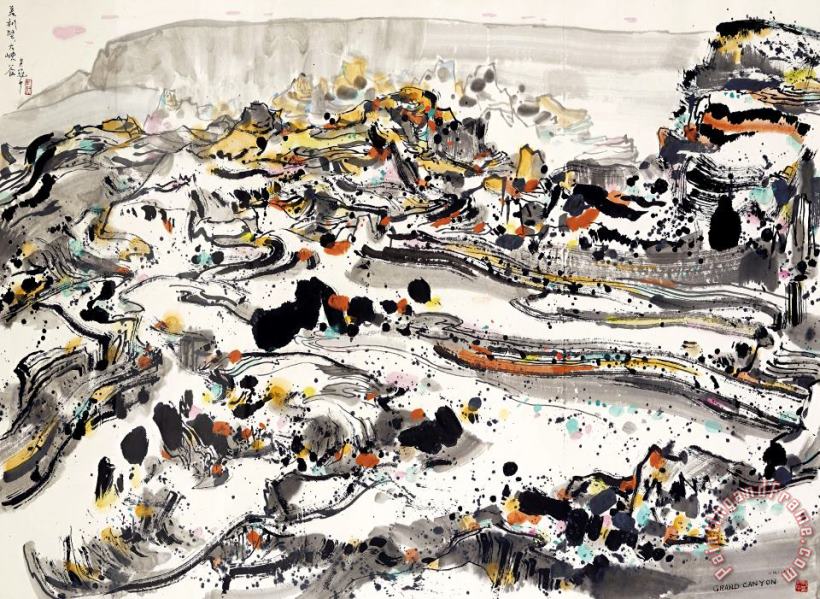 Wu Guanzhong The Grand Canyon Art Painting