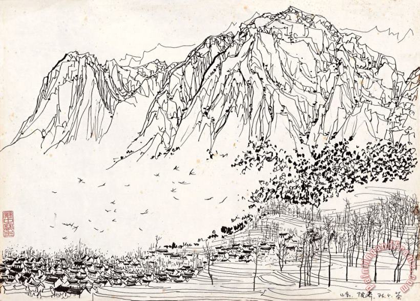 Wu Guanzhong The Harbour, 1976 Art Print