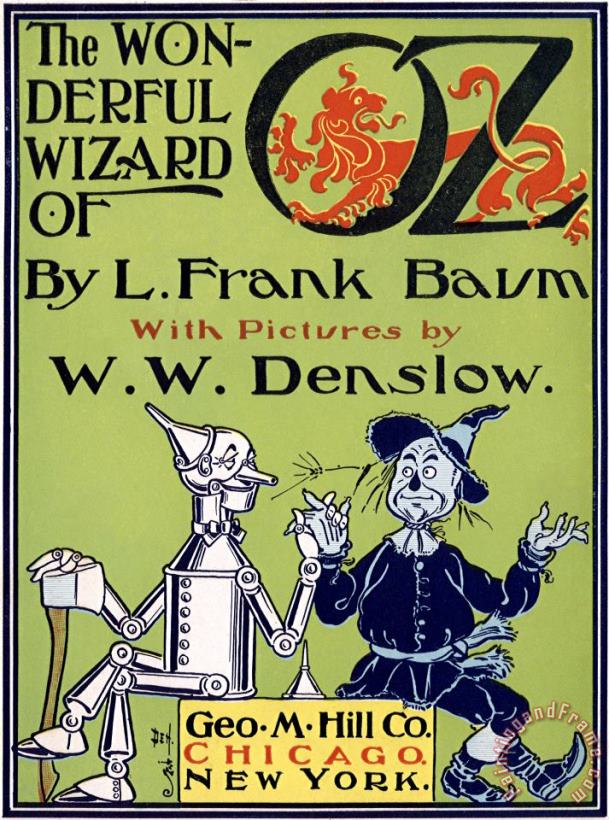 W.W. Denslow Land of Oz: Cover of 'the Wonderful Wizard of Oz' Art Painting