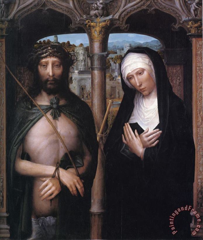 Christ Crowned with Thorns And The Mourning Virgin painting - Ysenbrandt Christ Crowned with Thorns And The Mourning Virgin Art Print