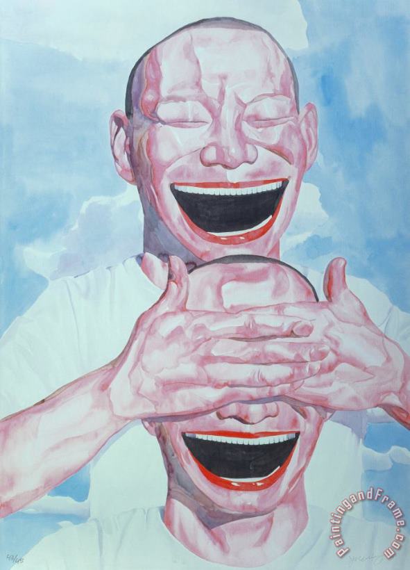 Untitled (smile Ism No. 1), 2006 painting - Yue Minjun Untitled (smile Ism No. 1), 2006 Art Print