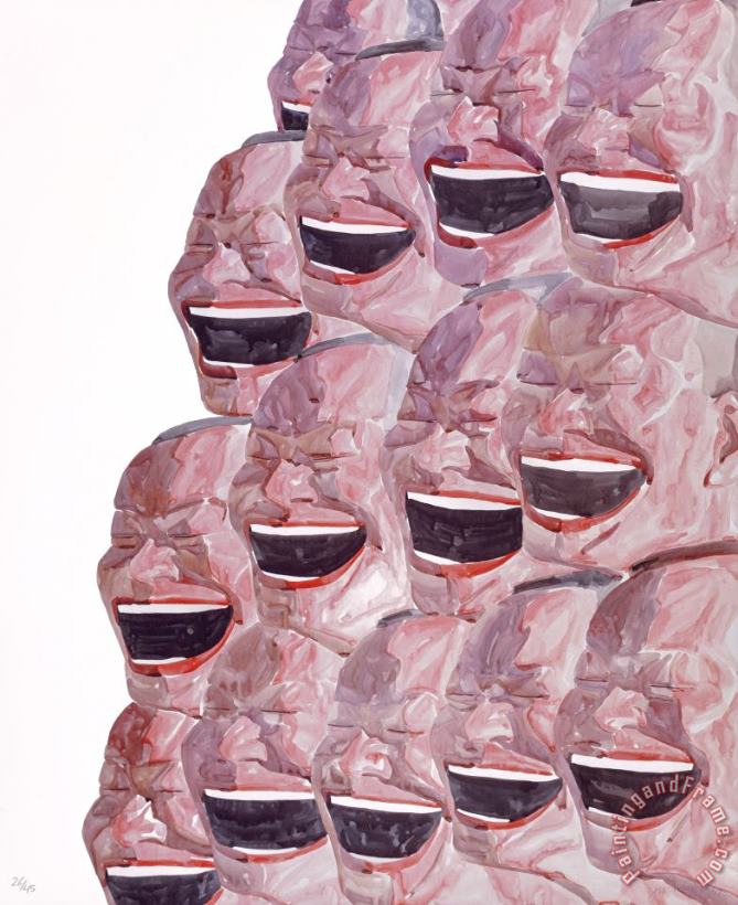 Untitled (smile Ism No. 13), 2006 painting - Yue Minjun Untitled (smile Ism No. 13), 2006 Art Print