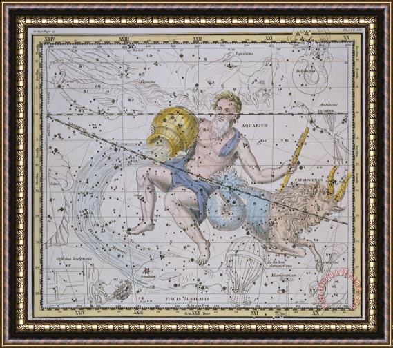 A Jamieson Aquarius and Capricorn Framed Painting