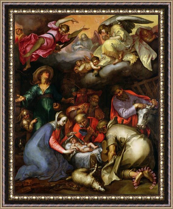 Abraham Bloemaert Adoration of the Shepherds Framed Print