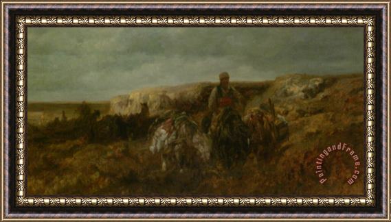 Adolf Schreyer The Pass Over The Hills Framed Painting