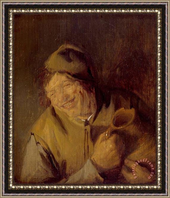 Adriaen Van Ostade The Merry Peasant Framed Painting