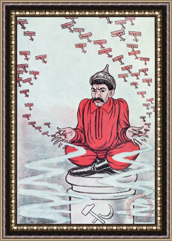 Adrien Barrere Caricature Of Stalin Framed Print