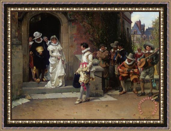 Adrien Moreau The Wedding Framed Painting