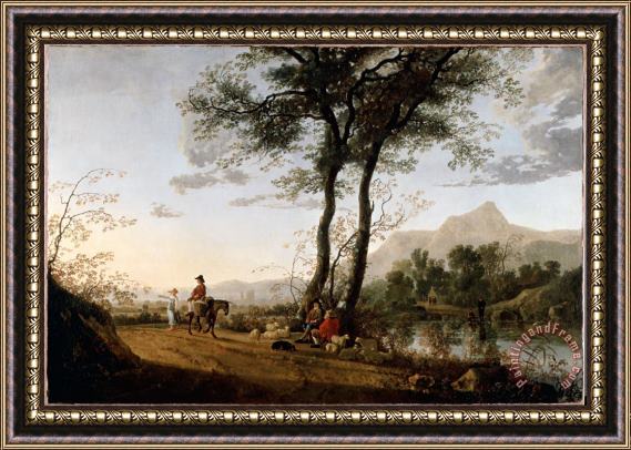 Aelbert Cuyp A Road Near a River Framed Painting