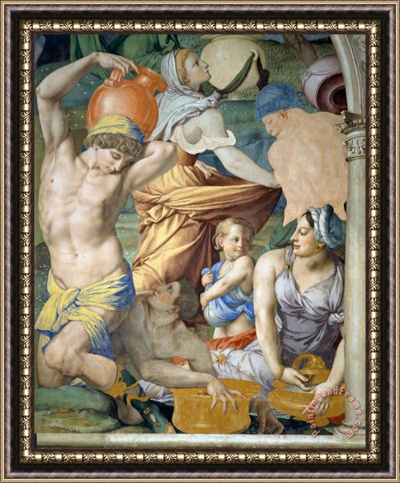 Agnolo Bronzino The Falling of The Manna Framed Print