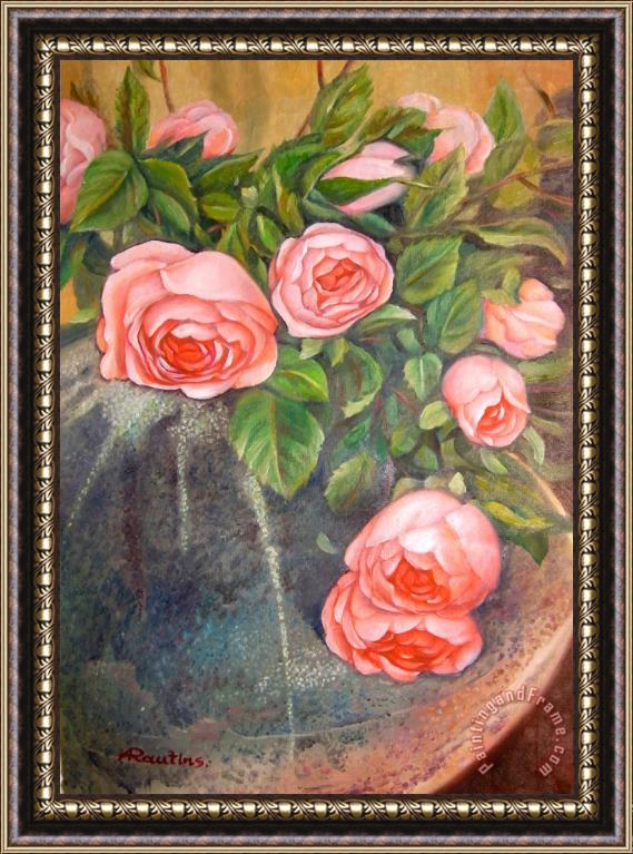 Agris Rautins Roses Framed Painting