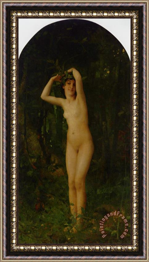 Aime Nicolas Morot Nude in Forest Framed Print