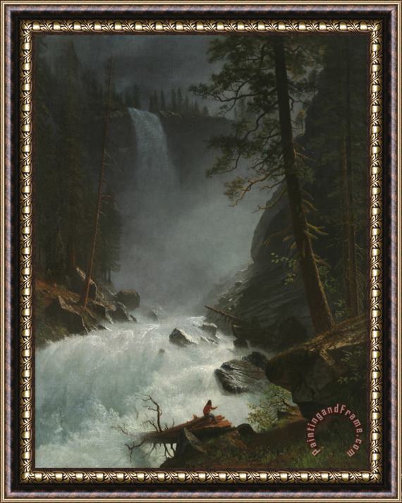 Albert Bierstadt A Stream in The Rocky Mountains Framed Painting