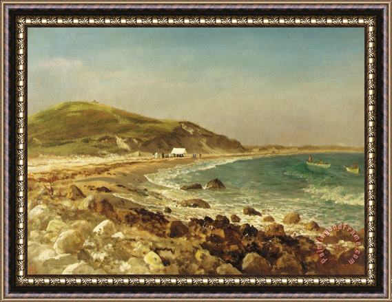 Albert Bierstadt Coastal Scene Framed Painting