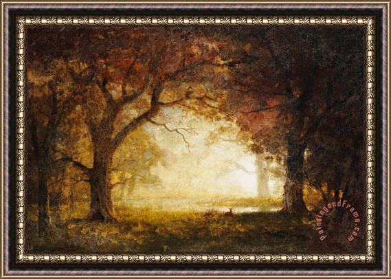 Albert Bierstadt Forest Sunrise Framed Print
