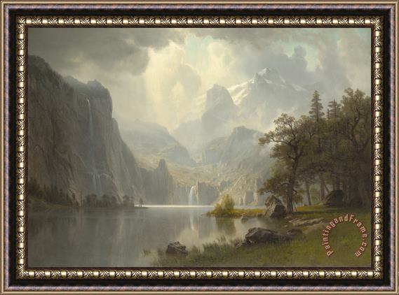 Albert Bierstadt In The Mountains Framed Print