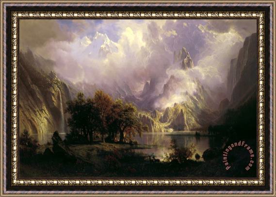 Albert Bierstadt Rocky Mountain Landscape Framed Painting