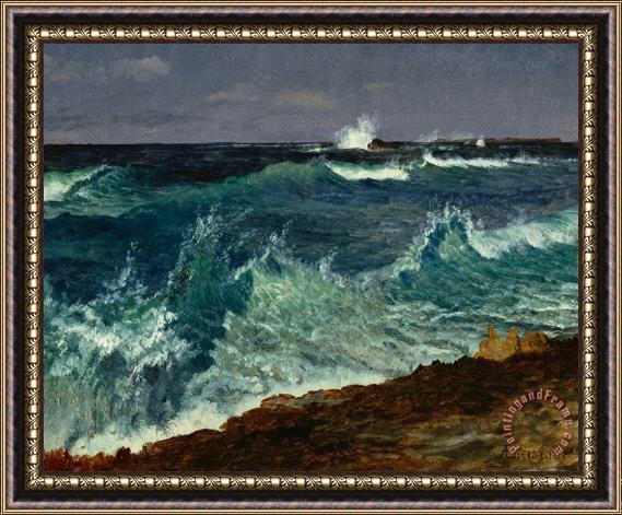Albert Bierstadt Seascape Framed Painting