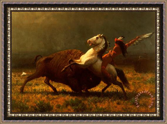 Albert Bierstadt The Last of the Buffalo Framed Painting