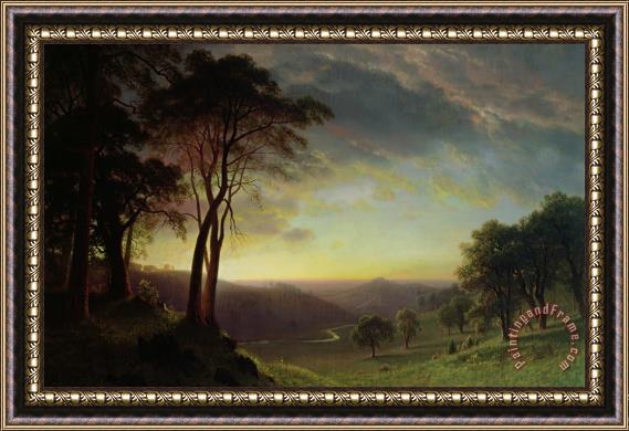 Albert Bierstadt The Sacramento River Valley Framed Painting