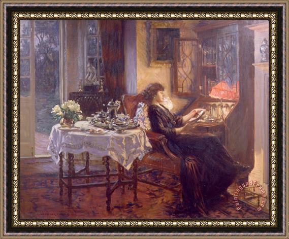 Albert Chevallier Tayler The Quiet Hour Framed Painting