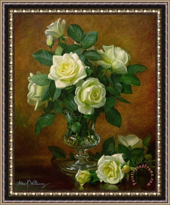 Albert Williams Yellow Roses Framed Painting