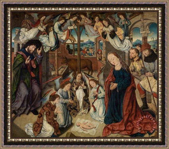 Albrecht Bouts The Adoration Of The Shepherds Framed Painting