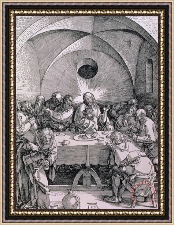 Albrecht Duerer The Last Supper From The 'great Passion' Series Framed Print