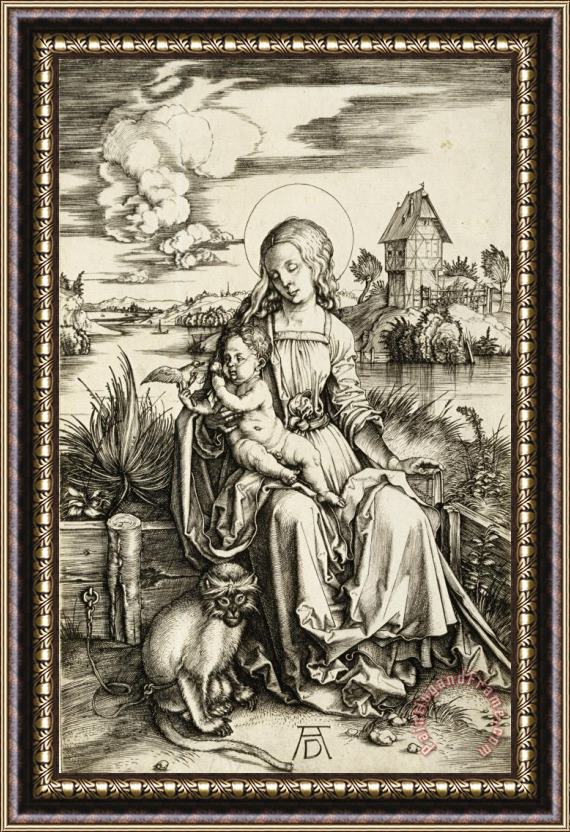 Albrecht Durer Virgin And Child with The Monkey Framed Painting