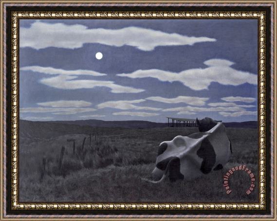 Alex Colville Moon And Cow Framed Print
