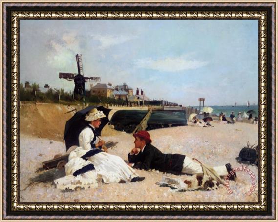 Alexander Rossi On The Beach Framed Painting