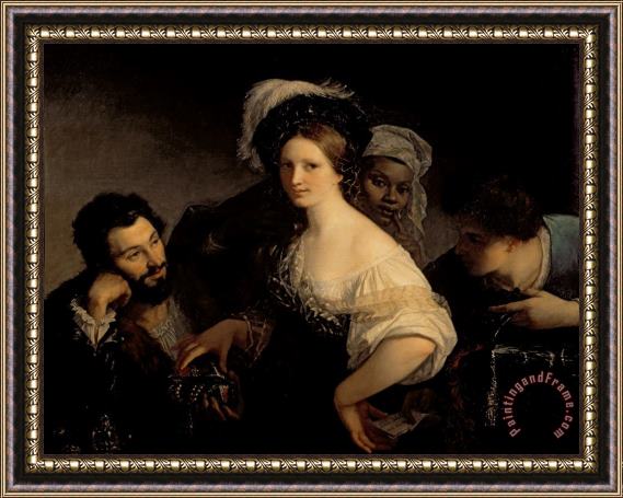 Alexandre Francois Xavier Sigalon The Young Courtesan Framed Print